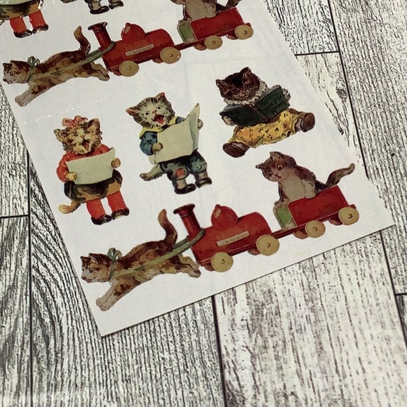 Vintage 1995 the gifted line John grossman playtime kittens stickers new - Picture 2 of 4